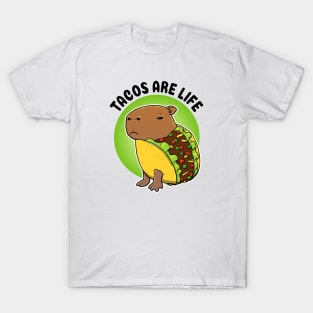 Tacos are life Capybara Taco T-Shirt